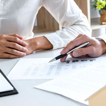 People working at a desk